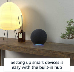 Echo (4th Gen) - Spherical design with rich sound, smart home hub, and Alexa