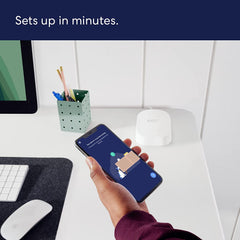 Introducing Amazon eero 6+ dual-band mesh Wi-Fi 6 router, with built-in Zigbee smart home hub and 160MHz client device support (2022 release)