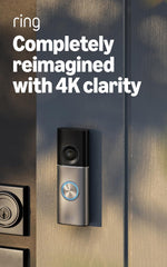Ring Wired Doorbell 4K Pro 有線視像門鐘（2025 第 3 代）– 真 4K、10 倍變焦、3D 動作偵測、夜視，附 Chime Kit Mini