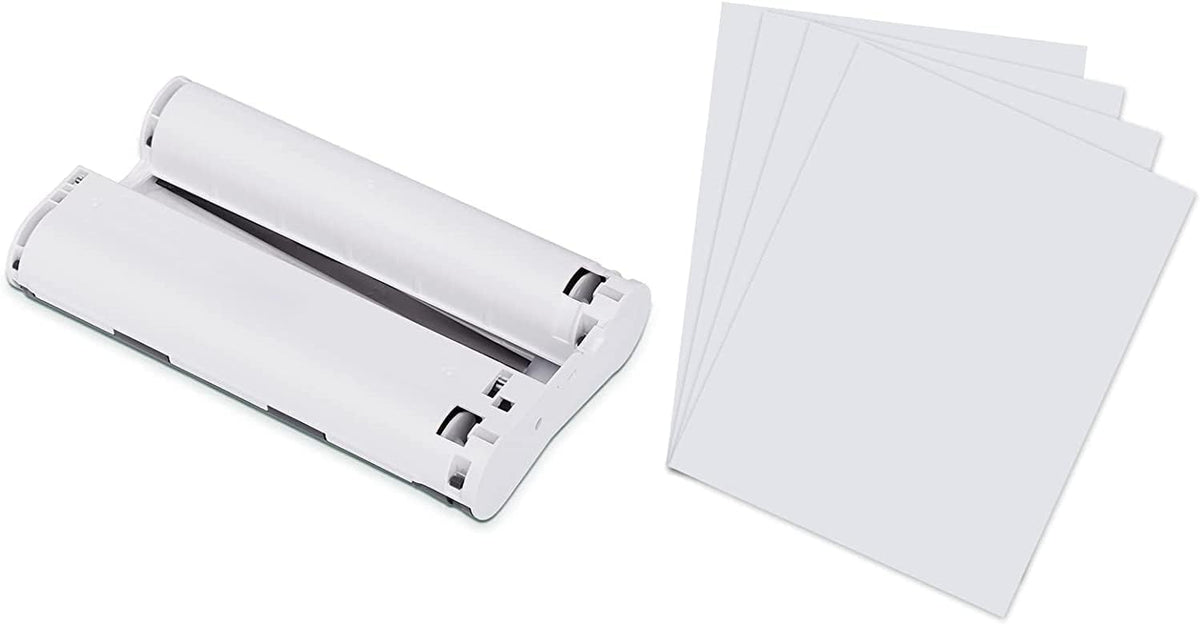 HPRT CP4000L Special Photo Paper - 54 sheets of photo paper + 1 ink cartridge | Thermal sublimation printing technology | Waterproof splash 