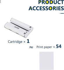 HPRT CP4000L Special Photo Paper - 54 sheets of photo paper + 1 ink cartridge | Thermal sublimation printing technology | Waterproof splash 
