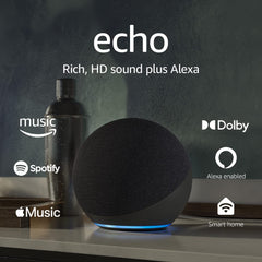 亞馬遜 Echo 第四代智能揚聲器 – 高級聲音與 Alexa 智能家居控制