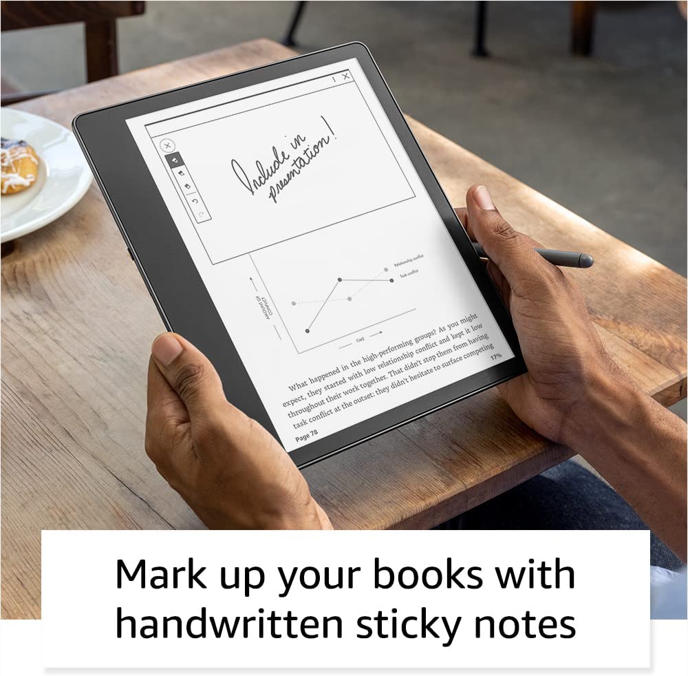 亞馬遜 Kindle Scribe – 第一款用於閱讀和寫作的 Kindle，配備 10.2 英寸 300 ppi 解像度顯示屏，包括觸控筆
