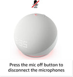 亞馬遜全新Echo Dot 連時鐘(第五代，2022 年發佈）智能揚聲器 - 具有時間顯示屏