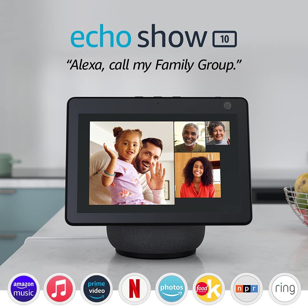 Echo Show 10 (3rd Gen) - HD smart display with motion and Alexa