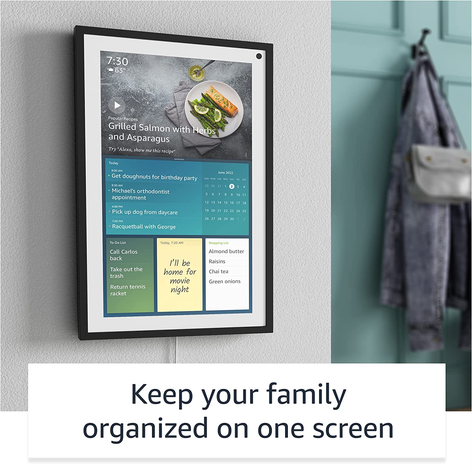 Introducing Echo Show 15, Full HD 15.6" smart display for family organization with Alexa