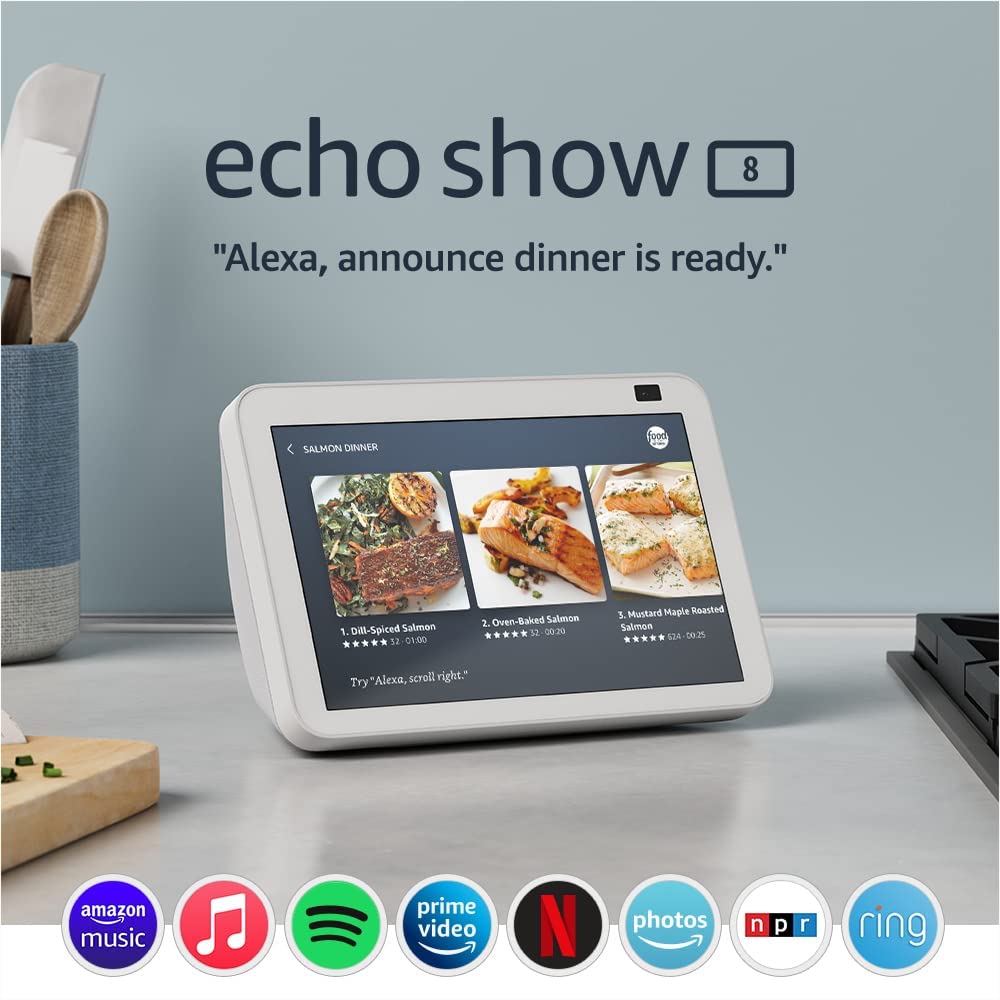 Echo Show 8 (2nd Gen, 2021 release) - HD smart display with Alexa and 13 MP camera