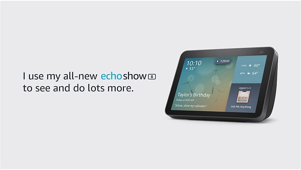 Echo Show 8 (2nd Gen, 2021 release) - HD smart display with Alexa and 13 MP camera