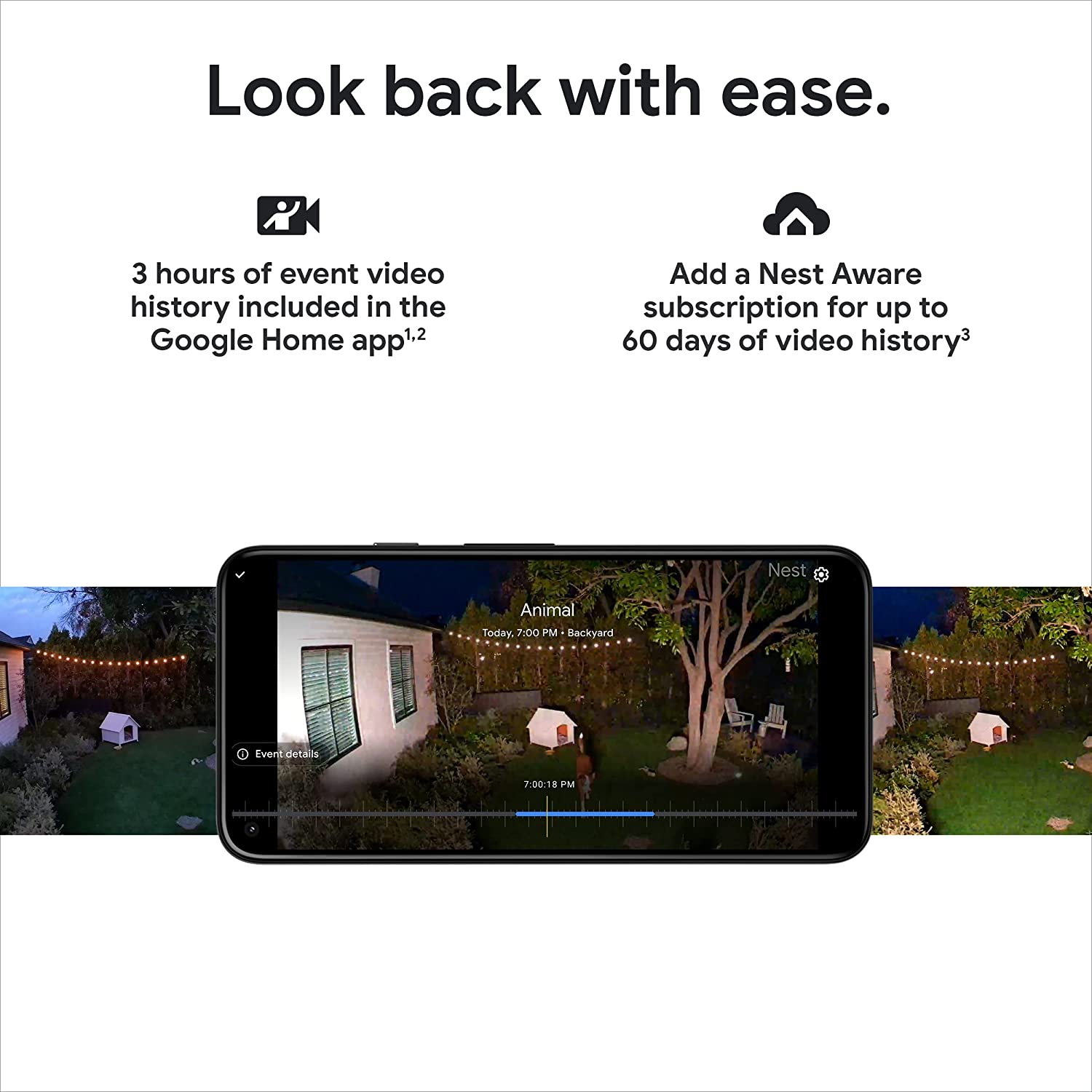 谷歌 Google Nest Cam 攝錄機 (帶泛光燈戶外攝像頭)